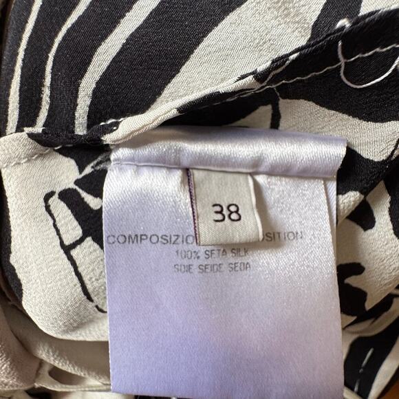 STELLA McCARTNEY Tropical Silk Halter Jumpsuit – Black/White/Pink - Picture 12 of 15